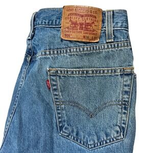 Vintage Levis 505 Regular Fit Straight Leg Jeans Medium Wash Blue 36x30